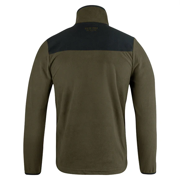 Jack Pyke Snap Neck Fleece Top - Dark Olive - Image 3