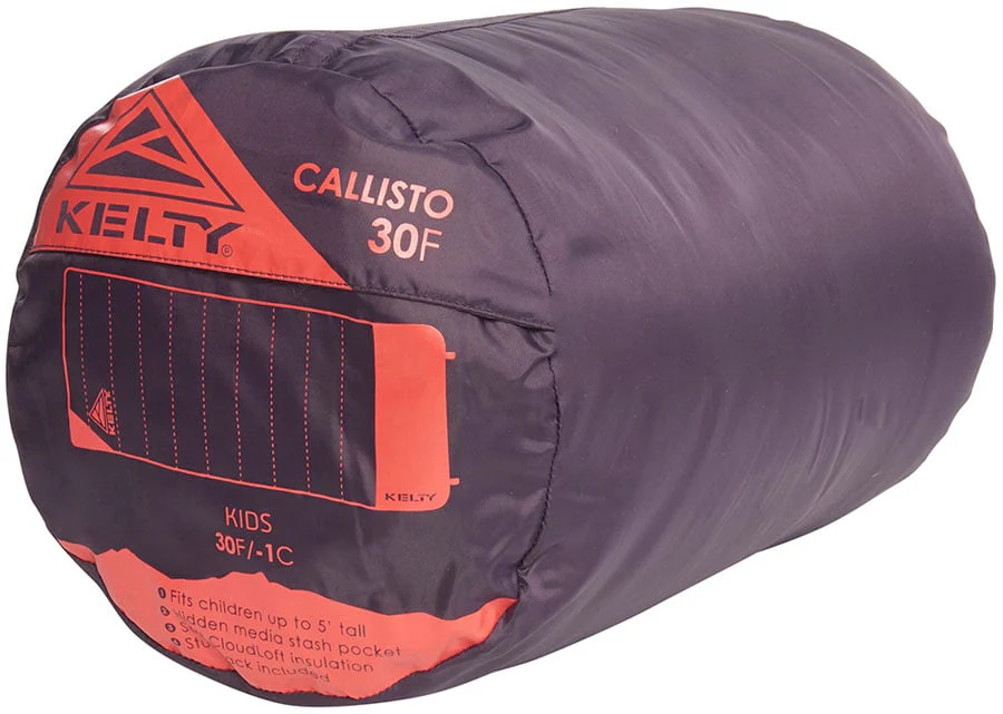 Kelty Callisto Kids 30 Deg Short RH Sleeping Bag - Italian Plum - Image 3