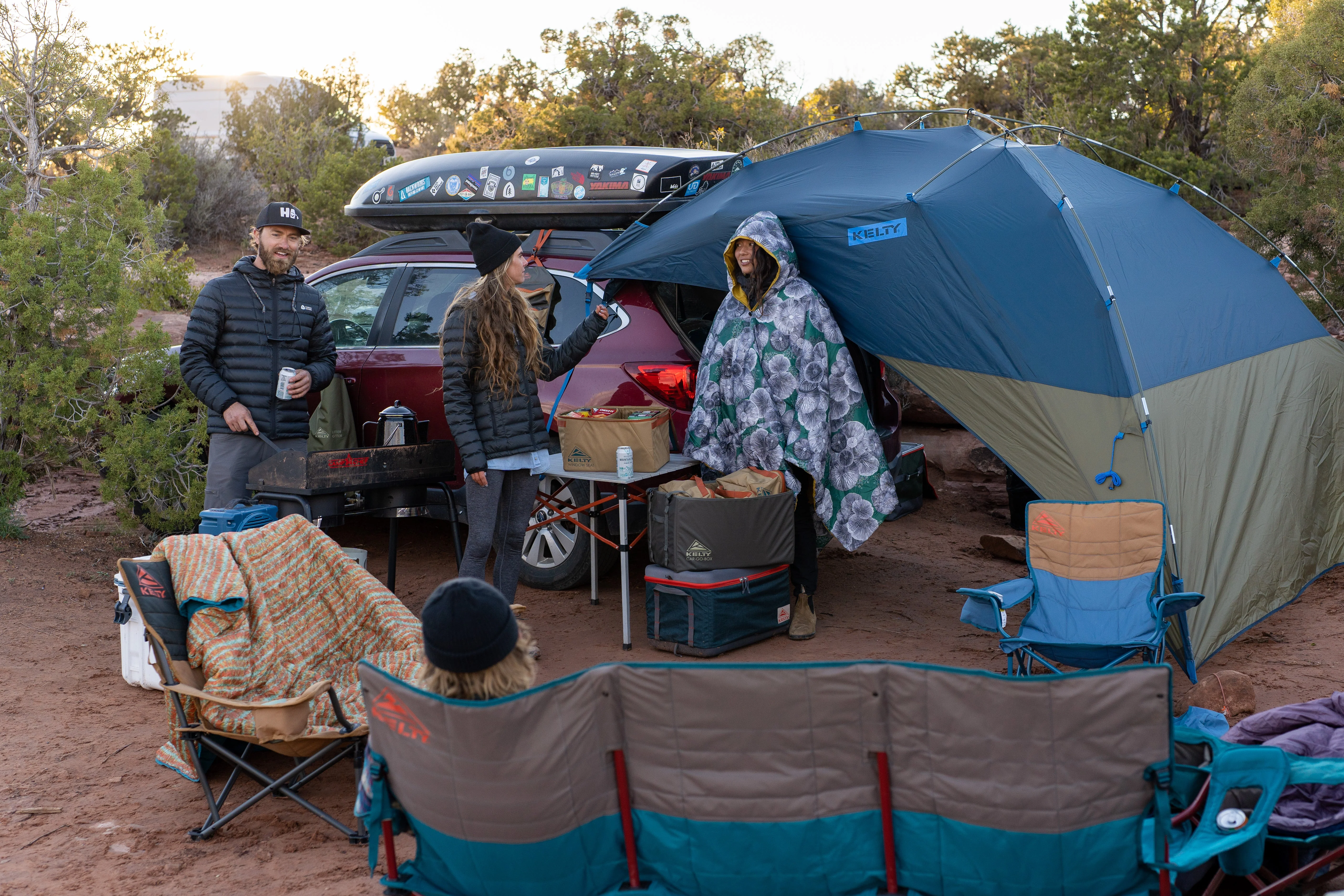 Kelty Sideroads Vehicle Awning Tent - Midnight Navy/Winter Moss - Image 12