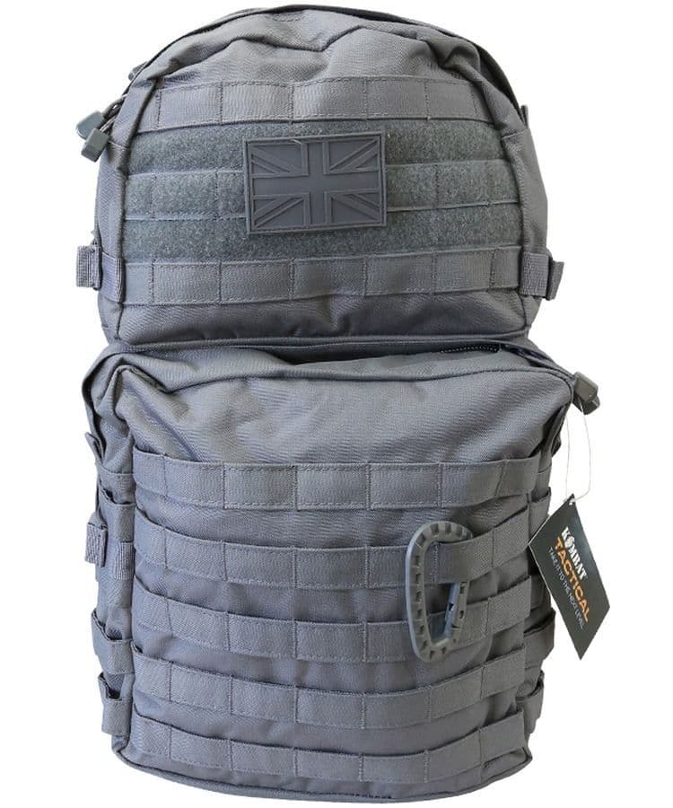 Kombat UK 40L Large Molle Rucksack Bag - Gun Metal Grey - Image 2