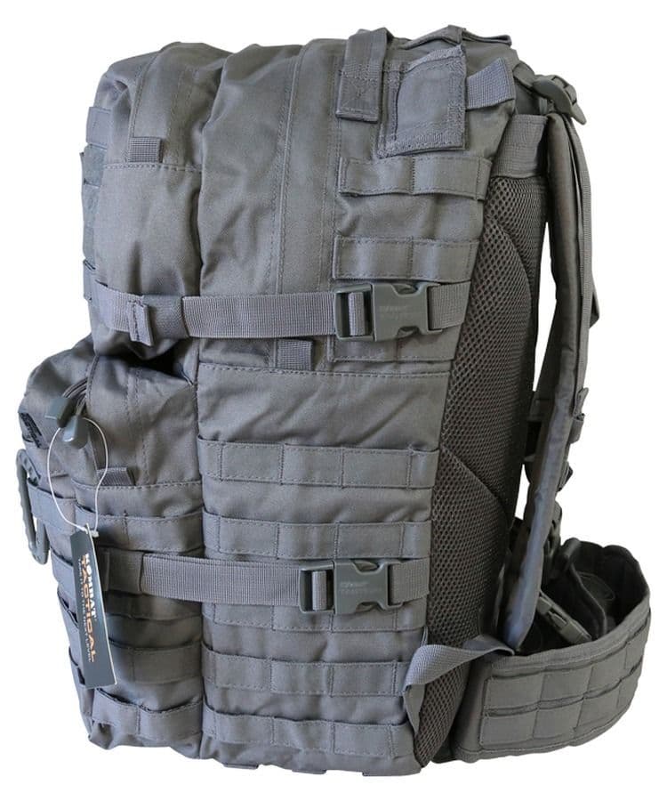 Kombat UK 40L Large Molle Rucksack Bag - Gun Metal Grey - Image 3