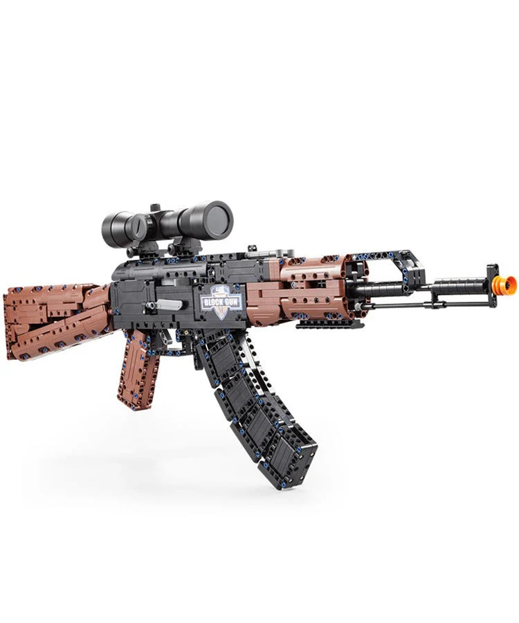 Kombat UK C61009W AK47 Assault Rifle - Block Gun - Kids Toy Gun