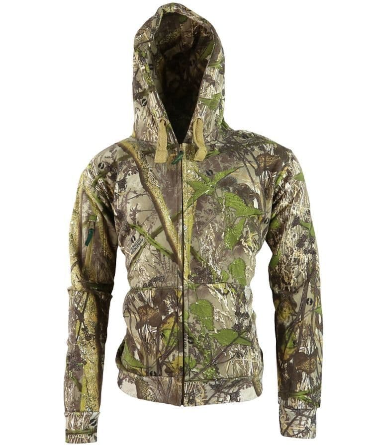Kombat UK Full Zip Hunting Hoodie in English Hedgerow Camo - Image 2