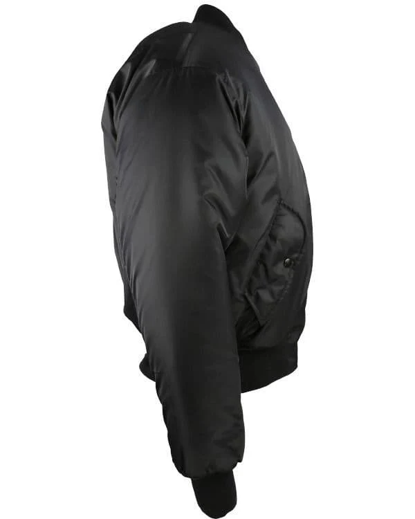 Kombat UK MA1 US Pilot Style Reversible Bomber Jacket in Black - Image 3