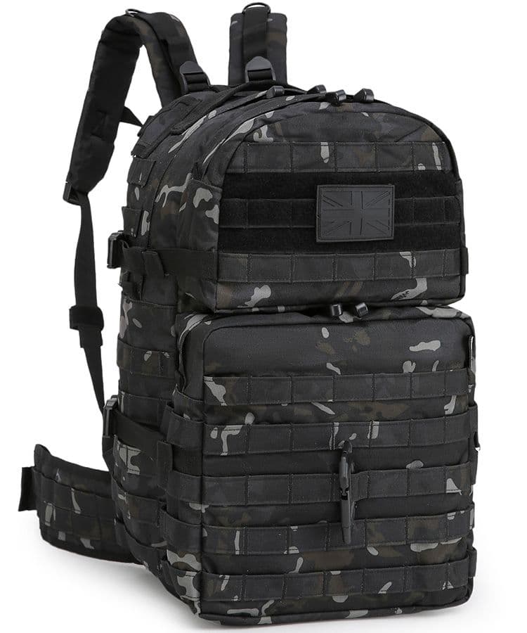 Kombat UK Medium Molle Assault Pack - 40 Litre Capacity, BTP Black - Image 3