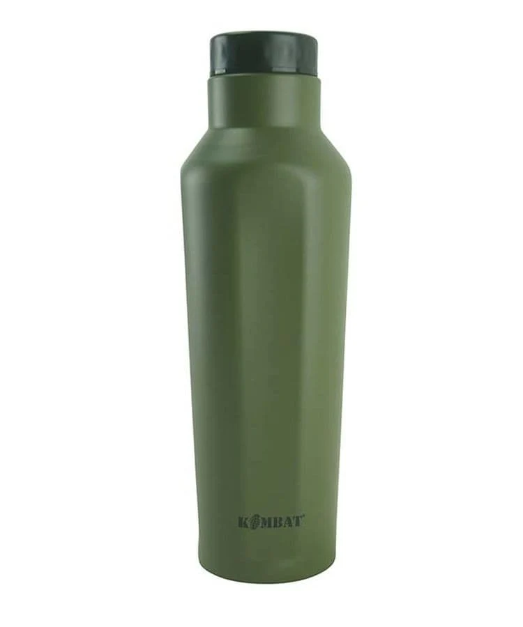 Kombat UK Military 500ml Water Bottle - Stainless Steel - Olive Green - Image 3