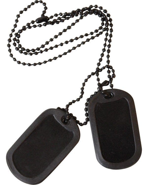 Kombat UK Military Style Dog Tags Necklace Silver - Image 2