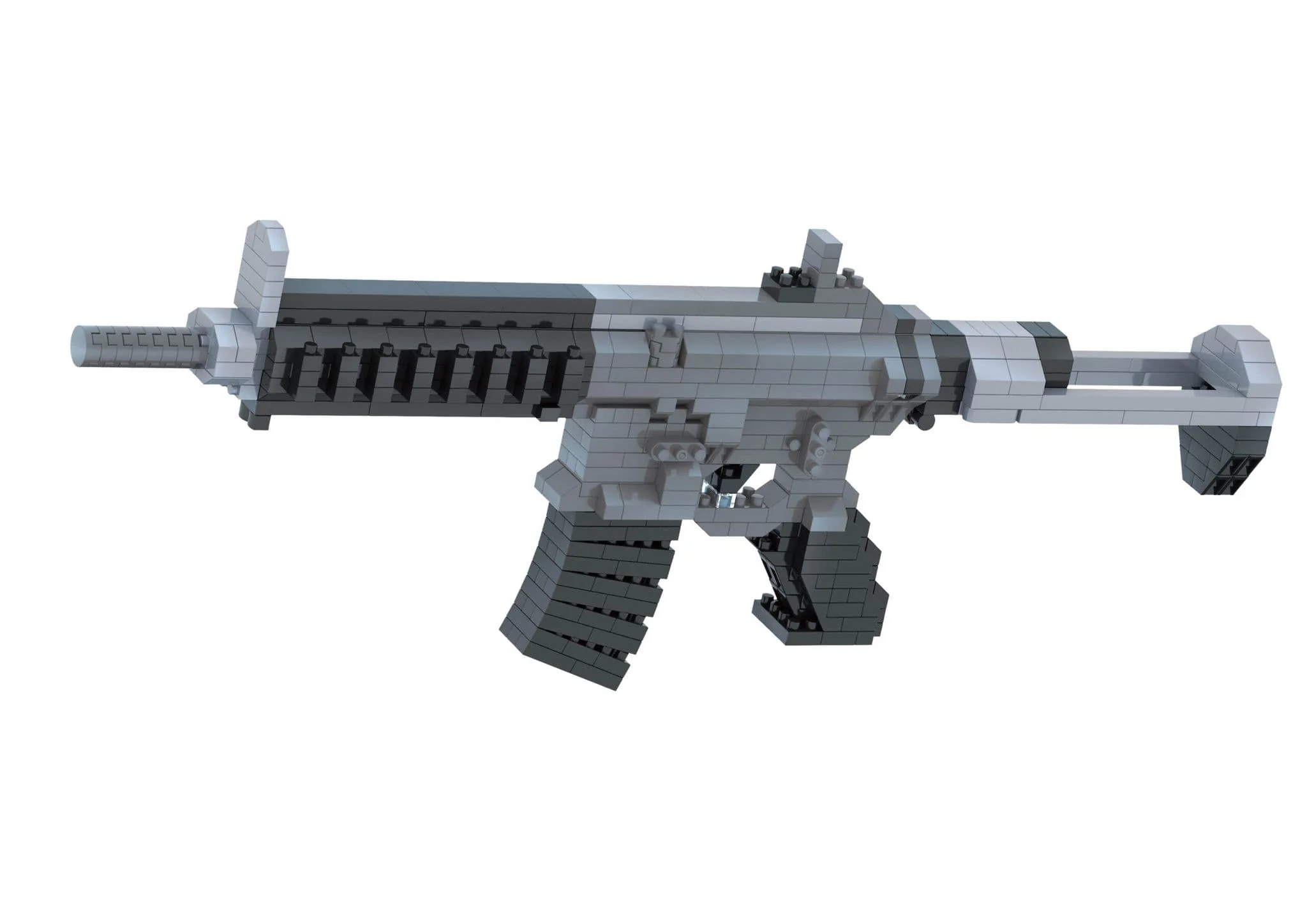 Kombat UK Mini Block Set - Assault Rifle - Kids Toy Gun