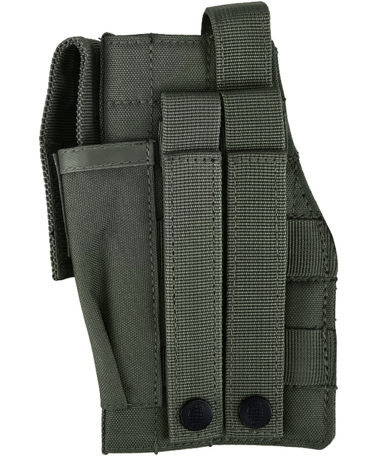 Kombat UK Molle Gun Holster with Mag Pouch - Olive Green - Image 2