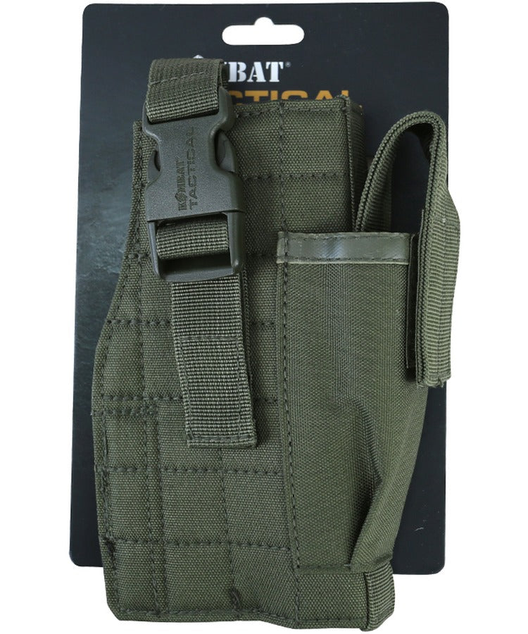 Kombat UK Molle Gun Holster with Mag Pouch - Olive Green - Image 3