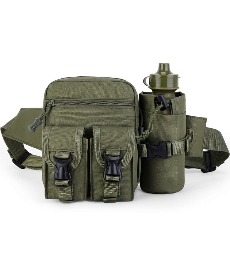 Kombat UK Pioneer Waist Bag With Bottle Holder - Olive Green - Image 2