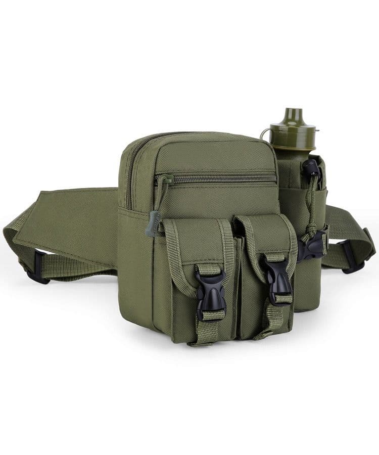 Kombat UK Pioneer Waist Bag With Bottle Holder - Olive Green - Image 4