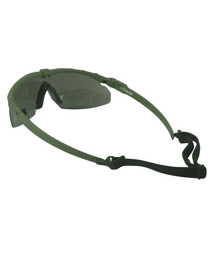 Kombat UK Ranger Glasses with Smoke Lenses - Olive Frame - Image 3