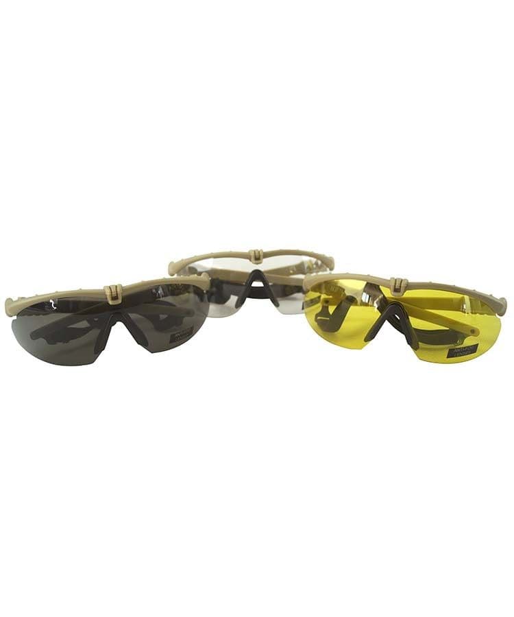 Kombat UK Ranger Glasses with Clear Lenses - Coyote Frame - Image 2