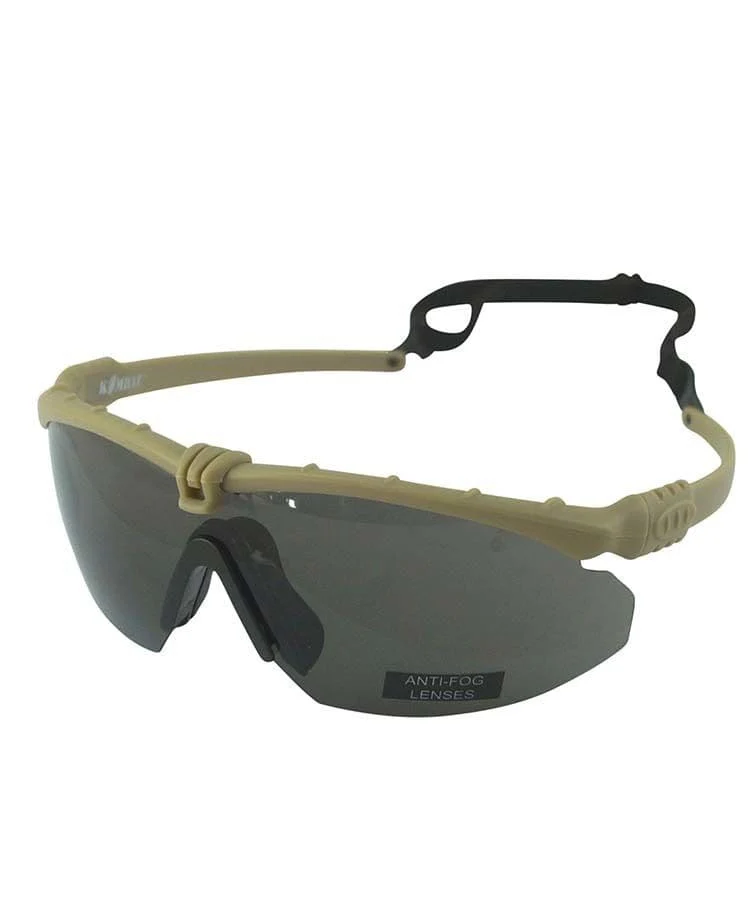 Kombat UK Ranger Glasses with Smoke Lenses - Coyote Frame