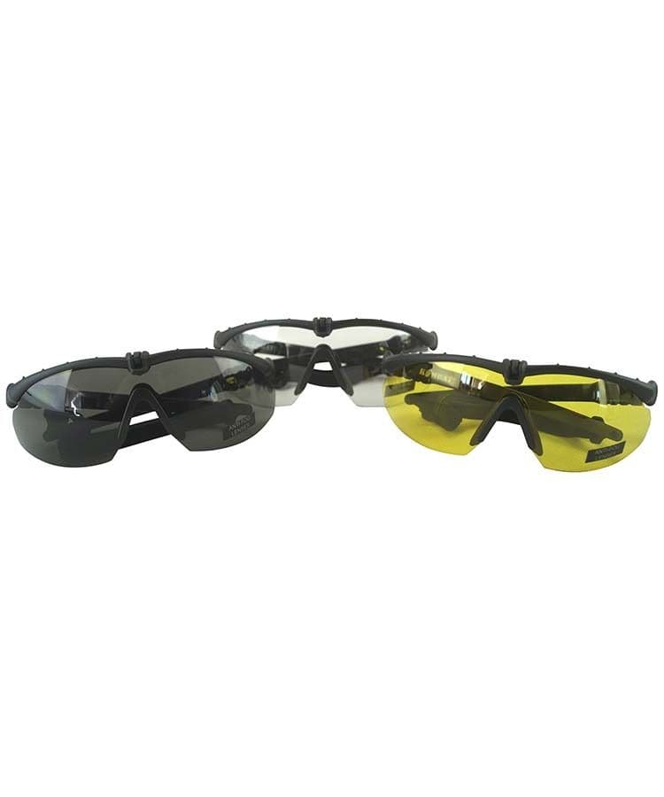 Kombat UK Ranger Glasses with Smoke Lenses - Black Frame - Image 2