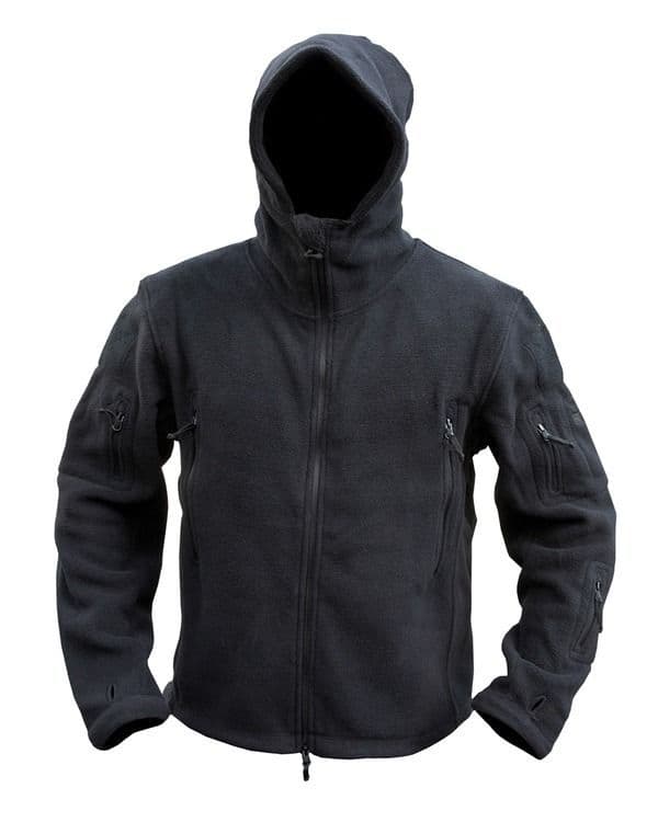 Kombat UK Recon Fleece Hoodie in Black - Image 2