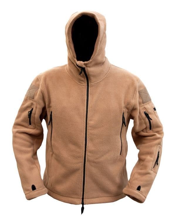 Kombat UK Recon Fleece Hoodie in Coyote - Image 2