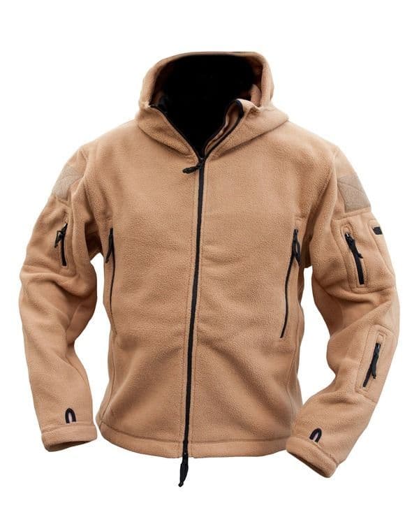Kombat UK Recon Fleece Hoodie in Coyote - Image 3