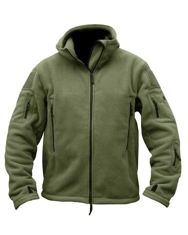 Kombat UK Recon Fleece Hoodie in Olive Green - Image 4