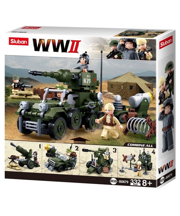 Kombat UK Sluban WWII 4 in 1 Building Block Set - B0679 - Image 2