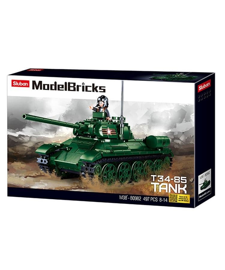 Kombat UK Sluban T34-85 Tank Building Blocks Set - B0982 - Image 4