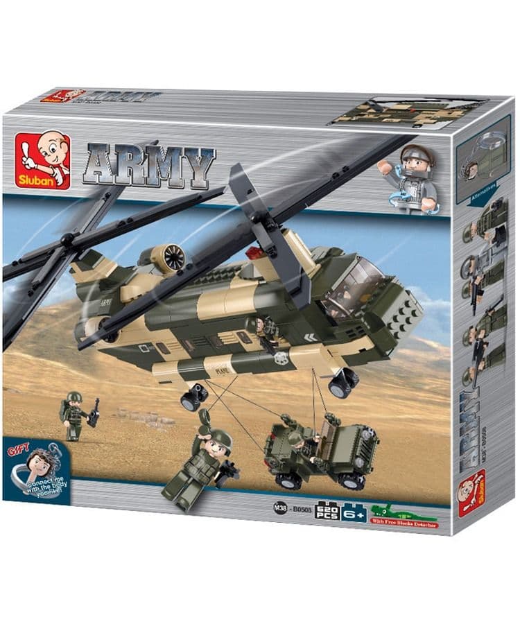 Kombat UK Sluban Chinook Helicopter Building Blocks Set - BTP - B0508 - Image 2