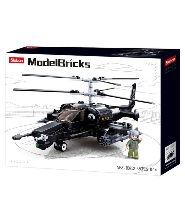 Kombat UK Sluban Combat Helicopter Building Block Set - B0752 - Image 4