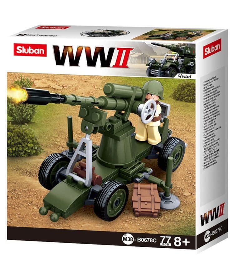 Kombat UK Sluban WWII Flak Gun Building Blocks Set - B0678C - Image 2