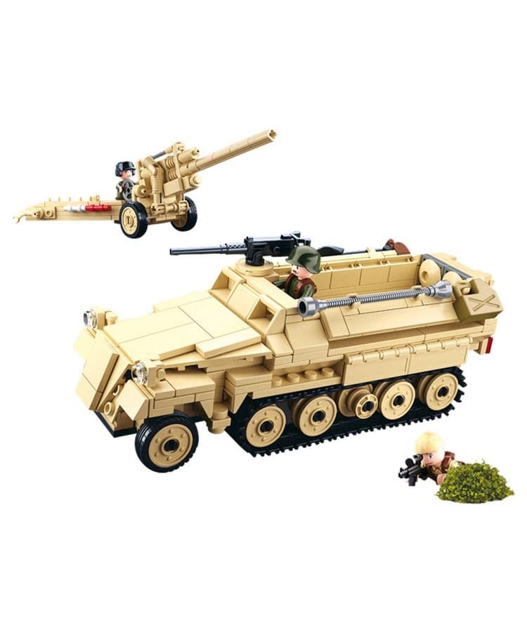 Kombat UK Sluban WWII German Half Track Building Block Set - B0695
