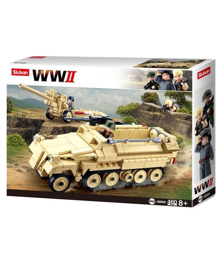 Kombat UK Sluban WWII German Half Track Building Block Set - B0695 - Image 2