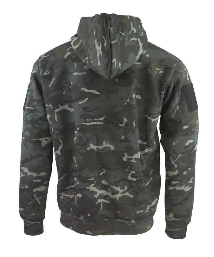 Kombat UK Spec-Ops Full Zip Hoodie in Black BTP Camo - Image 4