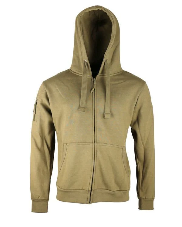 Kombat UK Spec-Ops Full Zip Hoodie in Coyote Brown - Image 4