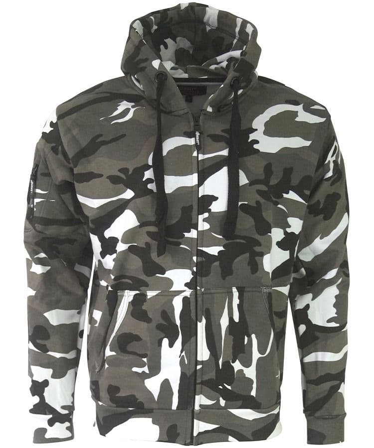 Kombat UK Spec-Ops Full Zip Hoodie in Urban Camo - Image 2