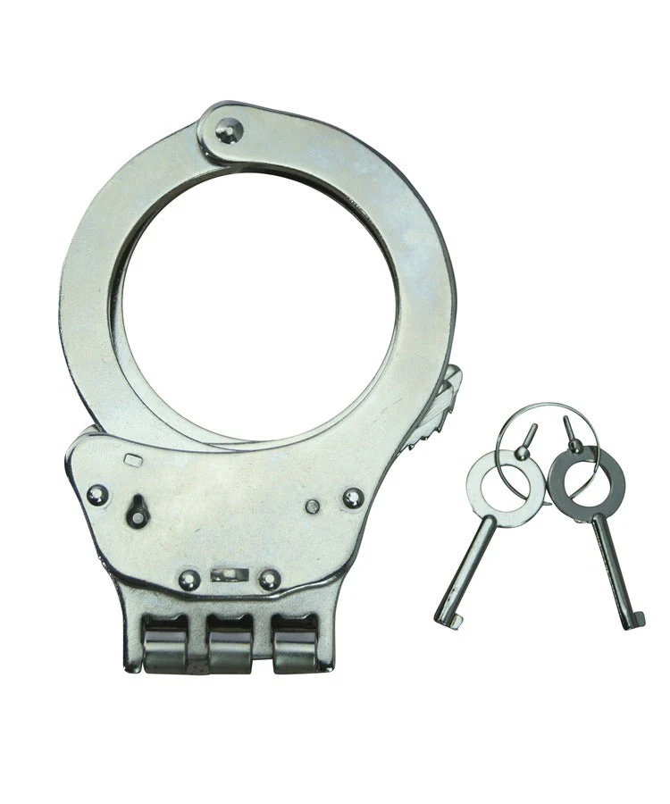 Kombat UK Triple Hinged Elite Speed Cuffs - Silver 0208 - Image 2