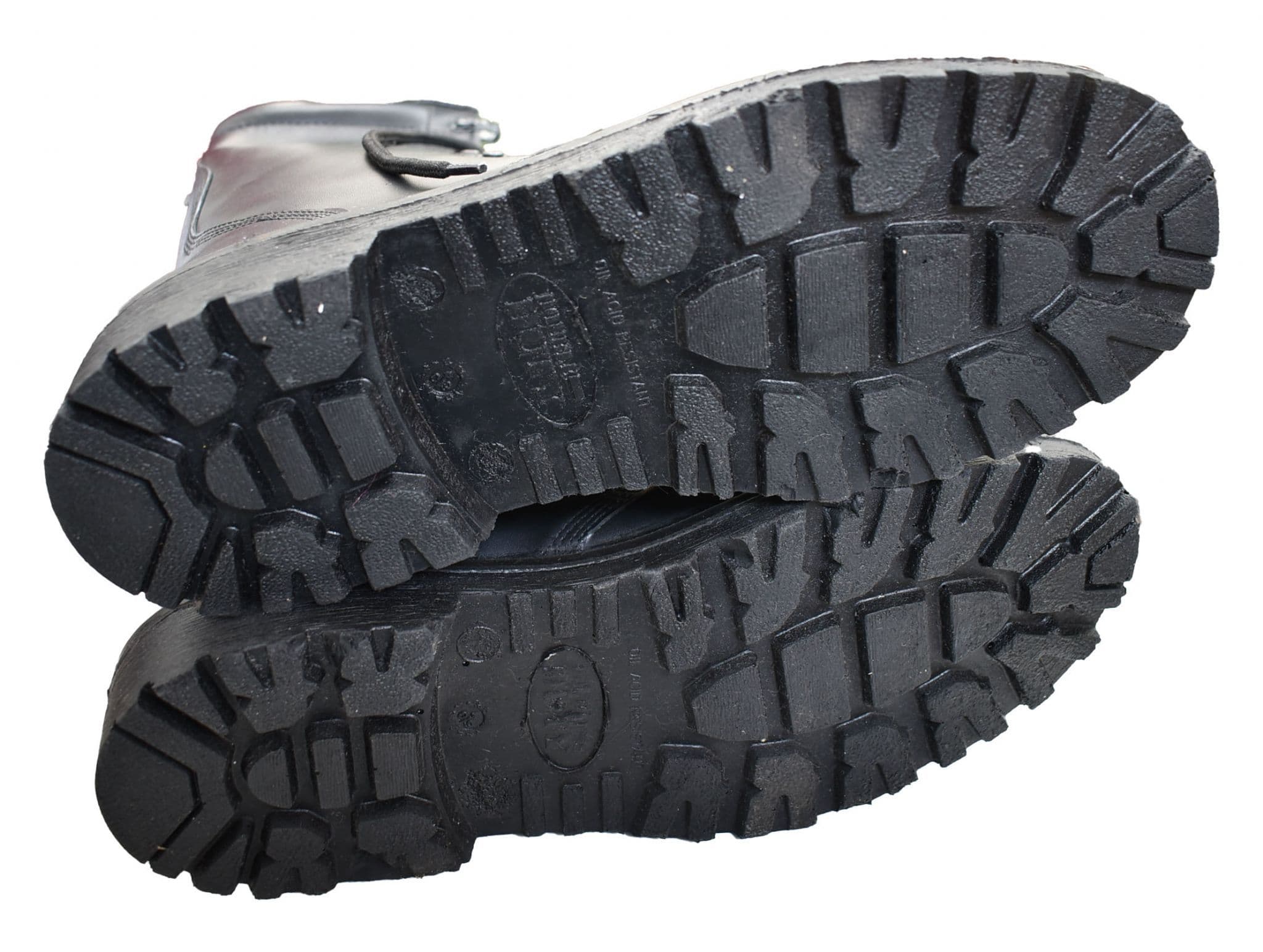 Military Style Black Steel Toe Cap Boots - Image 5