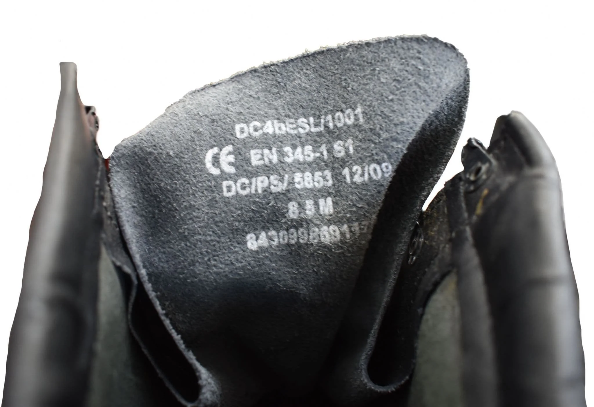 Military Style Black Steel Toe Cap Boots - Image 6