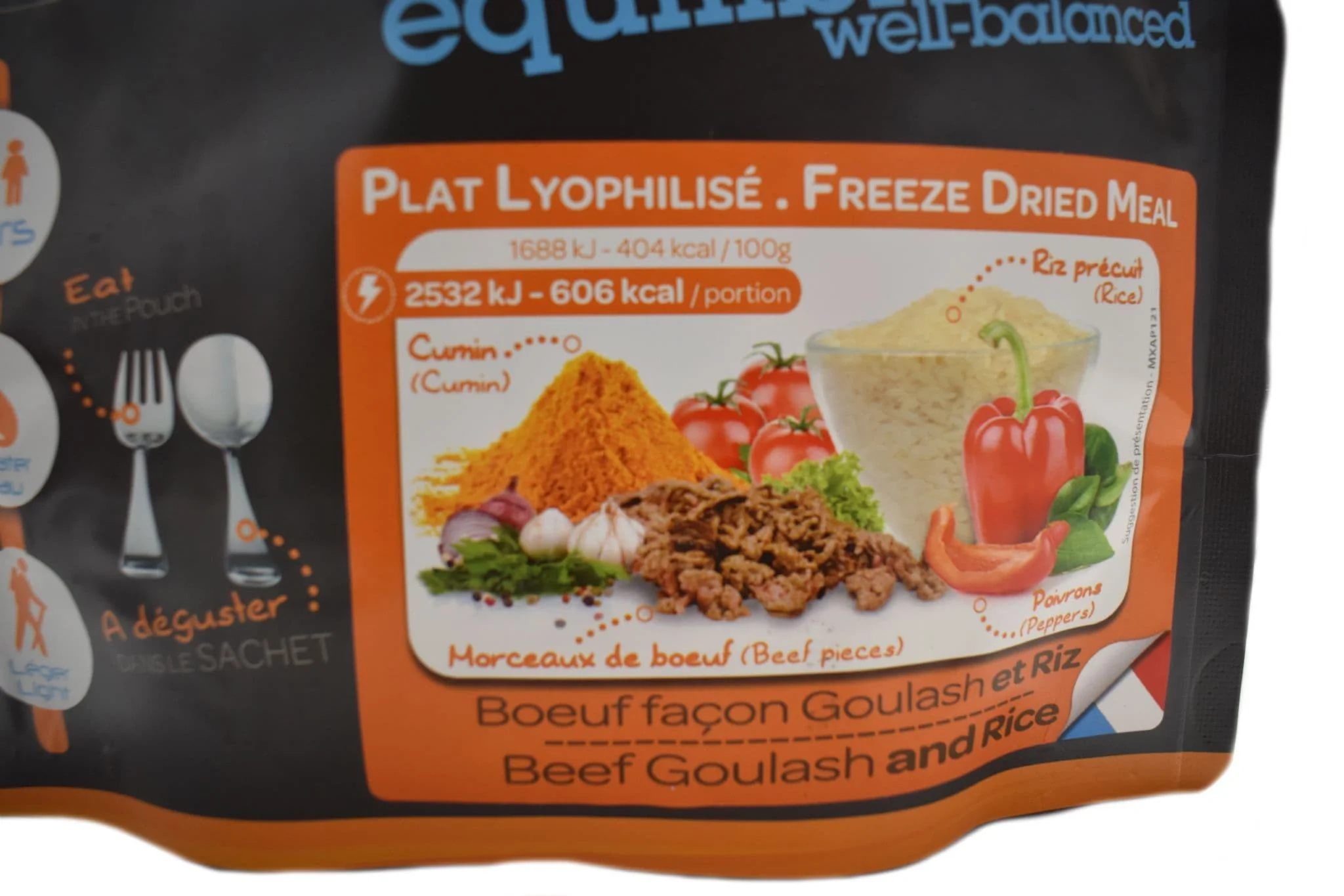 MX3 Freeze Dried MRE Ration Meal Pouch - Beef Goulash & Rice 150g - Image 3