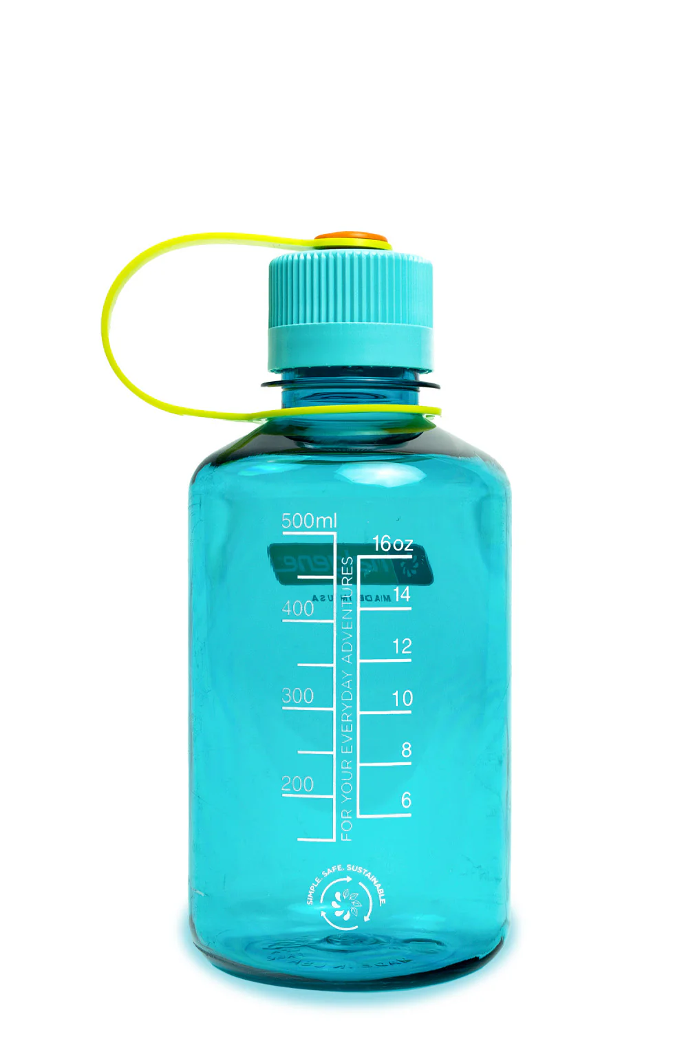 Nalgene 16oz / 0.5L Sustain Narrow Mouth Bottle - Cerulean - Image 2