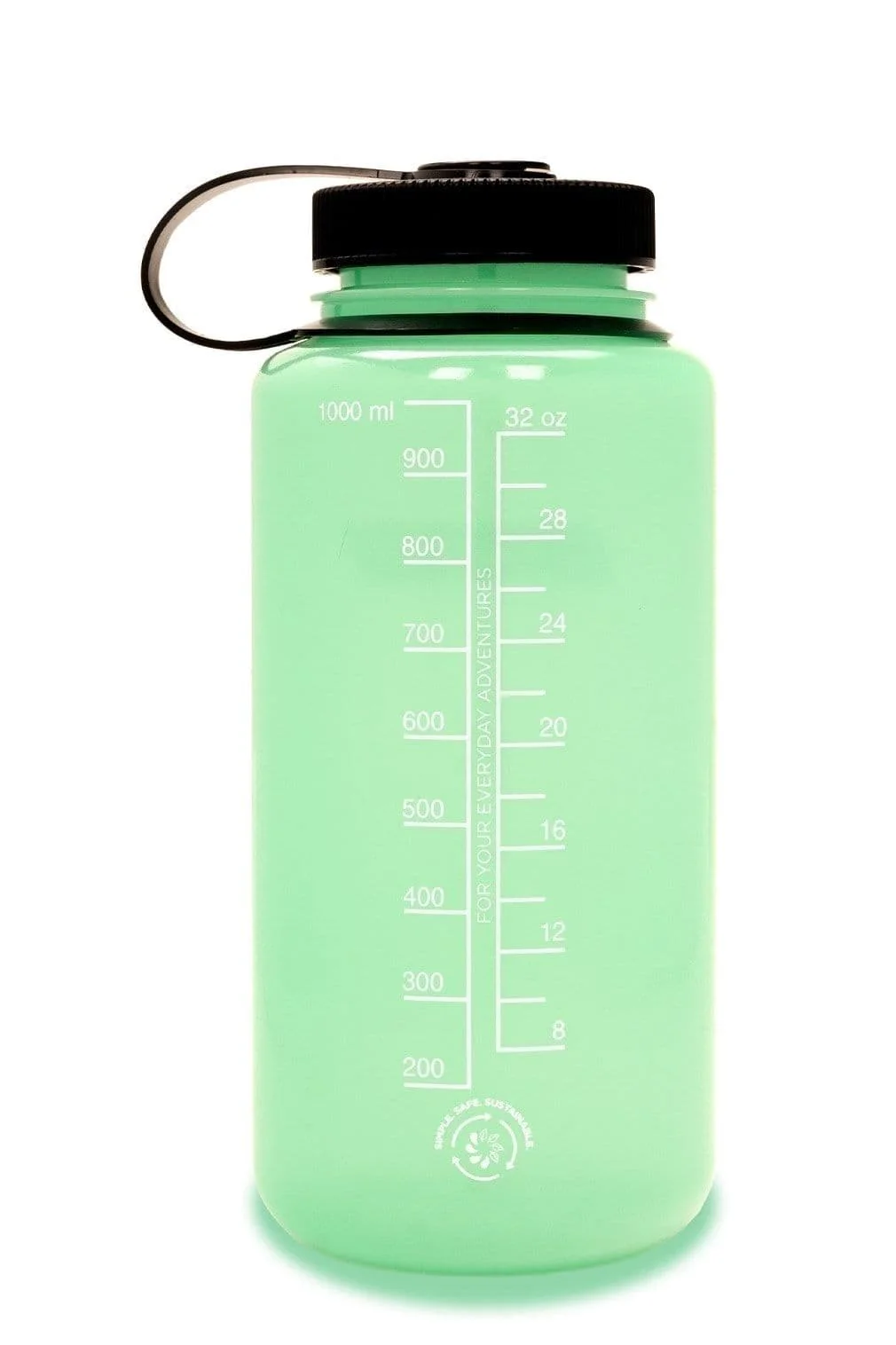 Nalgene 32oz / 1L Wide Mouth Sustain Water Bottle - Glow Green - Image 2
