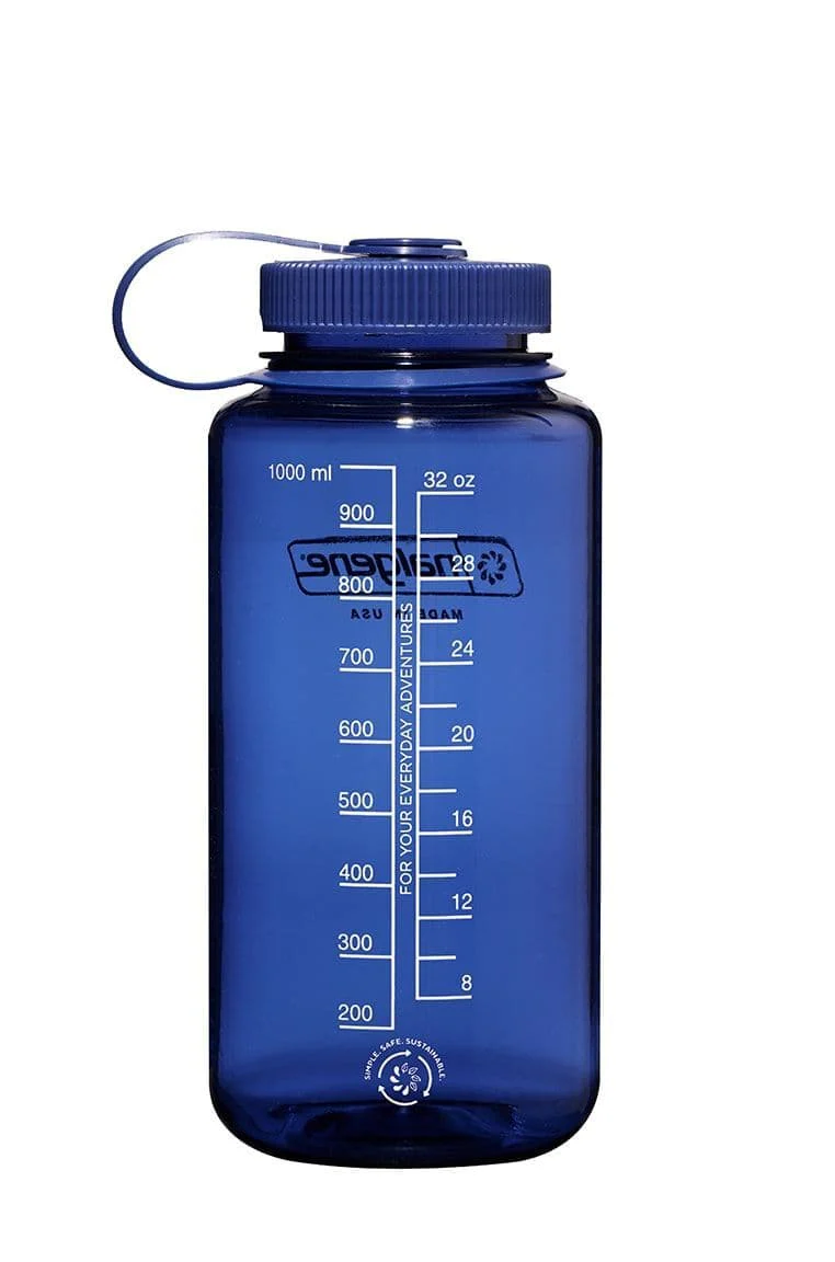 Nalgene 32oz / 1L Wide Mouth Sustain Water Bottle - Monochrome Denim - Image 2