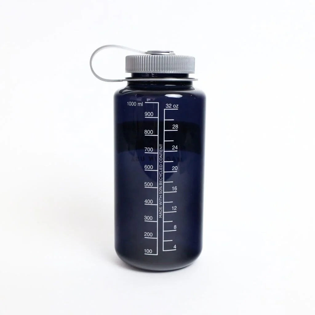 Nalgene 32oz / 1L Wide Mouth Sustain Water Bottle - Odyssey Grey Large Nalgene Logo - Image 2