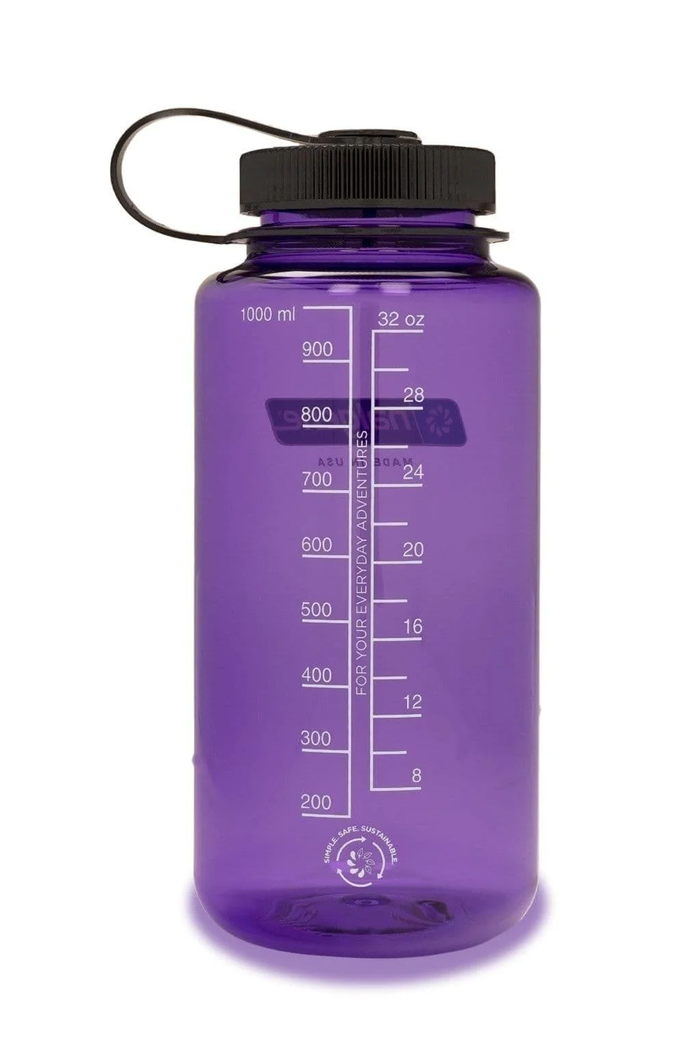 Nalgene 32oz / 1L Wide Mouth Sustain Water Bottle - Purple - Image 2
