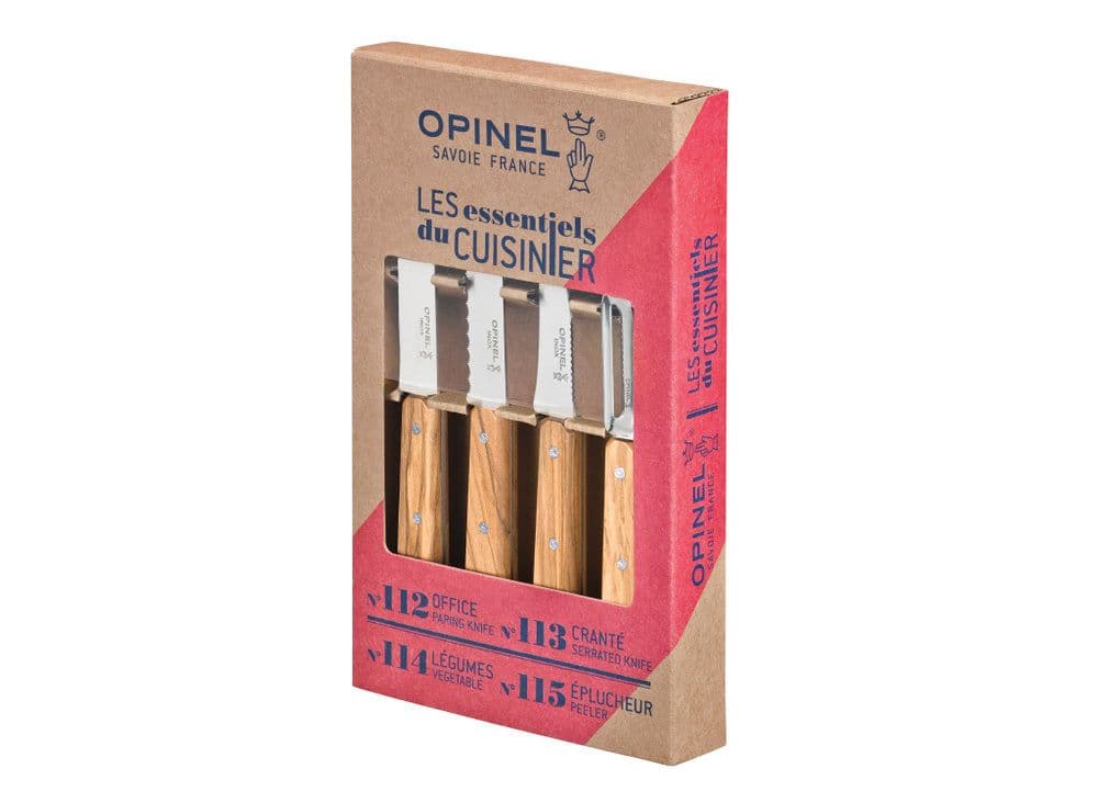 Opinel Olive Wood 4pc Kitchen Knife Set - Image 2