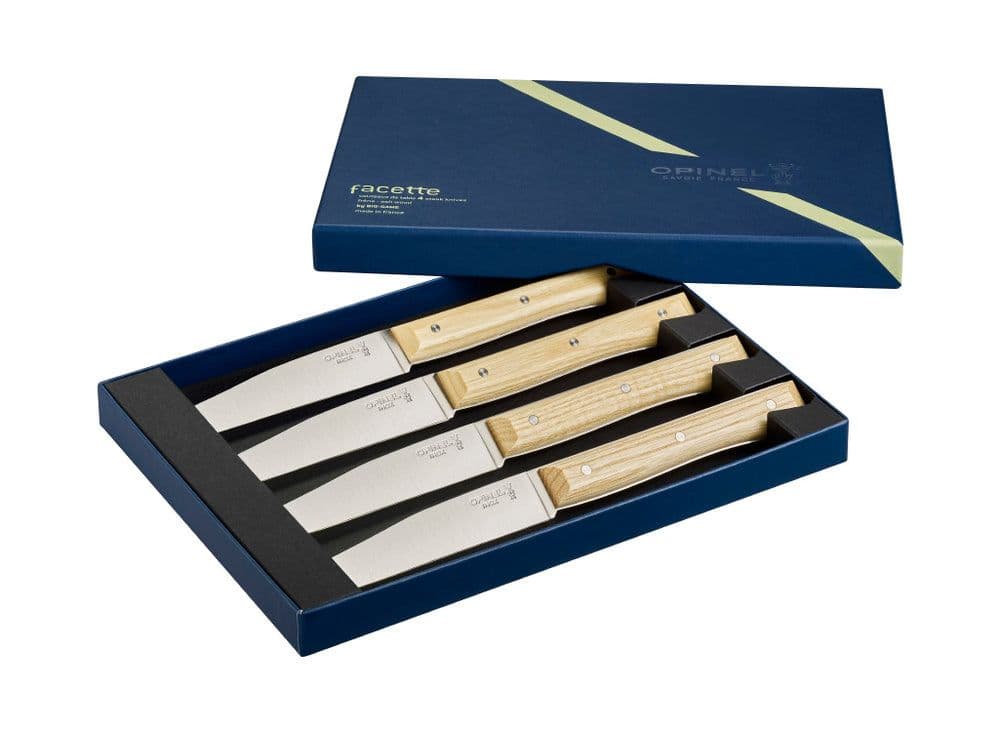 Opinel Set of 4 Ash Facette Table Knives - Image 2