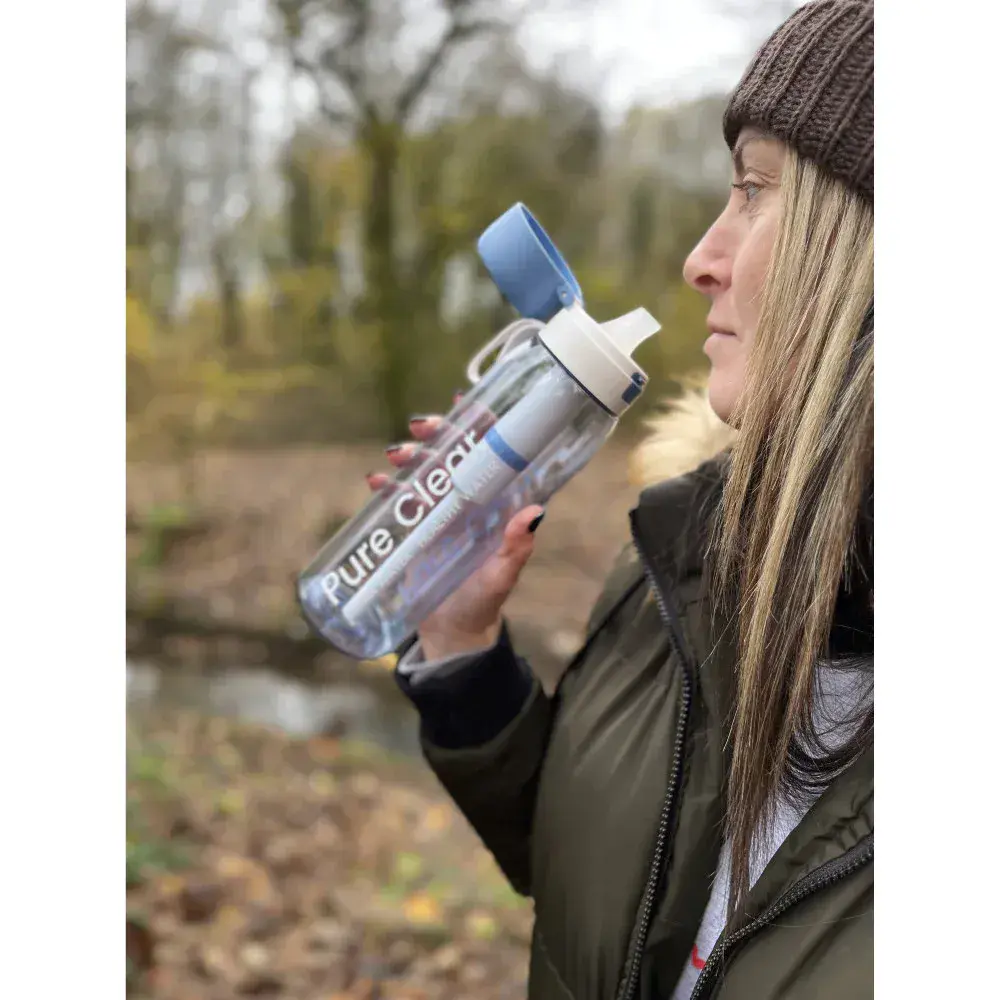 Pure Clear Active Water Filter Bottle - Blue - Image 2