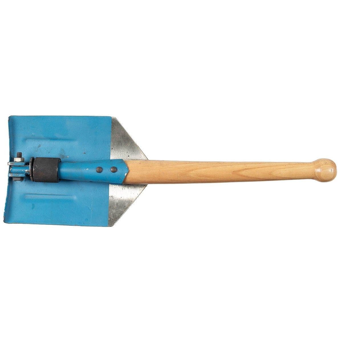 Romanian Military Folding Steel Blue Shovel - Image 2