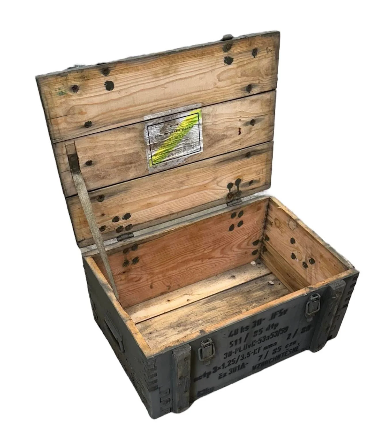 Soviet Military Large Wooden Ammo Box - Image 5
