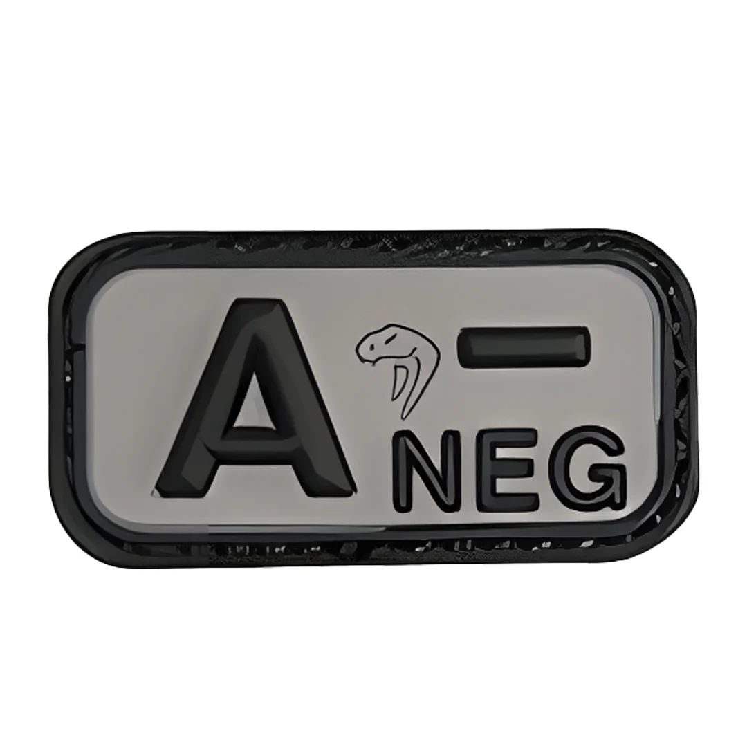 Viper A Negative Black Blood Group Patch