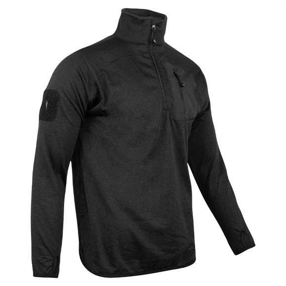 Viper Technical Mid Layer Fleece Top - Black - Image 4